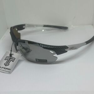 Sport Wrap Semi Rimless Sunglasses Mirrored UV400 Protection Lightweight